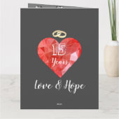 15年パーソナライズされた記念カード,妻に カード (裏面)