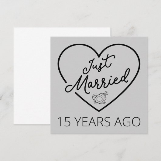 15年前の結婚式III 招待状 (正面/裏面)