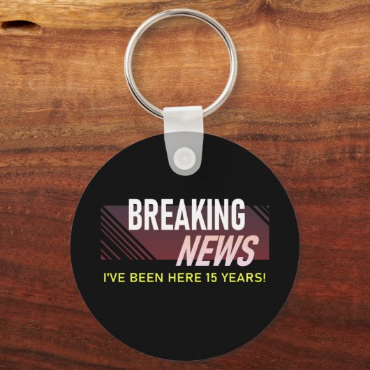 15年勤続記念日15期在職期間 キーホルダー (正面)