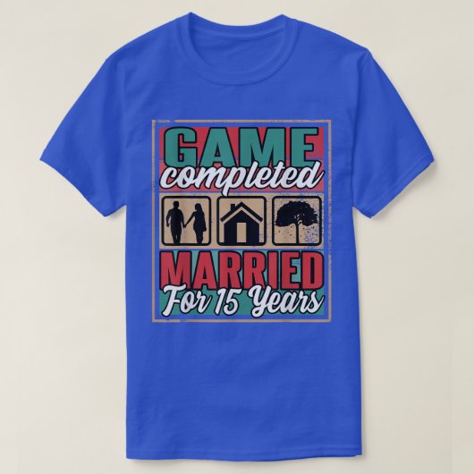 15年結婚した間15th結婚 tシャツ (デザイン正面)