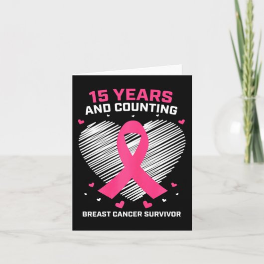 15年間のがん無料ギフト15年間の乳がん カード (正面)