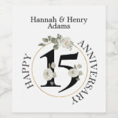 15年ANNIVERSARYワインラベル ワインラベル (シングルラベル)