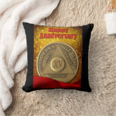 15年Sober Anniversary Coinグリッターリボン クッション (ブランケット)