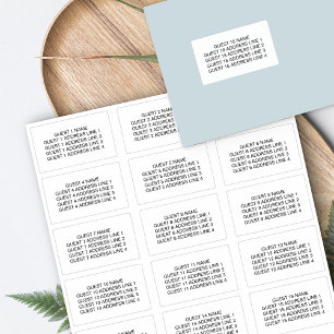 15招待状封筒のゲスト名と住所 シール