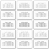 15招待状封筒のゲスト名と住所 シール (正面)