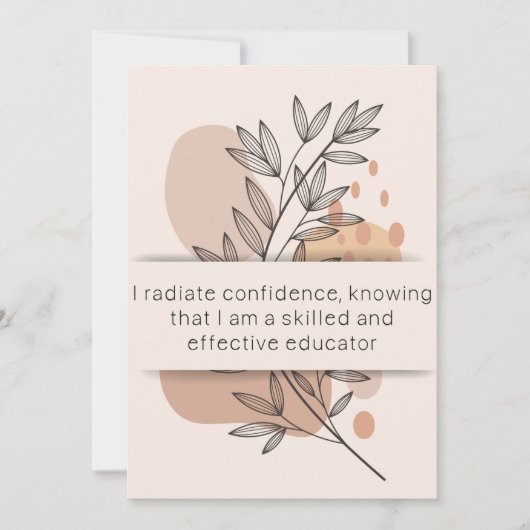 15日目の教師アファメーション メンタルヘルスカード (正面)