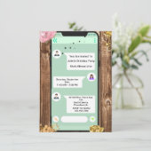 15日18日14日11日20日21番目の携帯電話誕生日 招待状 (スタンド正面)