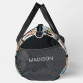 15枚の写真と名前のカスタム ダッフルバッグ (右)