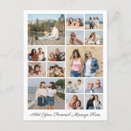 15枚の写真コラージュ 自分のメッセージを追加 ポストカード