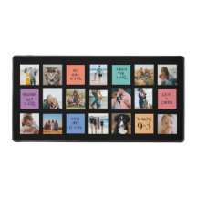 15枚の写真、6色のブロック（黒）