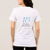 15歳のクィンセañeraの誕生日 青黒の太字のN トライブレンドTシャツ (裏面)