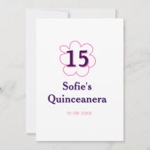 15歳のクィンセañera お誕生日おめでとう ピンク 紫 誕生日