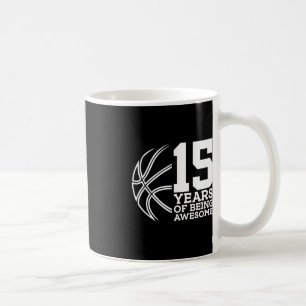15歳のバスケットボール素晴らし15誕生日 コーヒーマグカップ