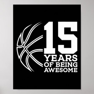 15歳のバスケットボール素晴らし15誕生日 ポスター