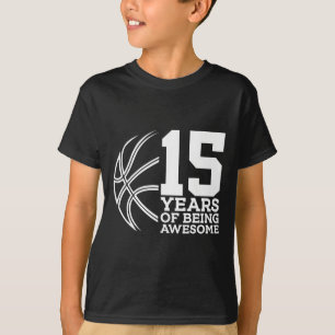 15歳のバスケットボール素晴らし15誕生日 Tシャツ