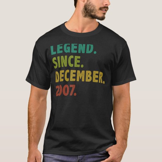 15歳の伝説2007年12月15誕生 Tシャツ (正面)
