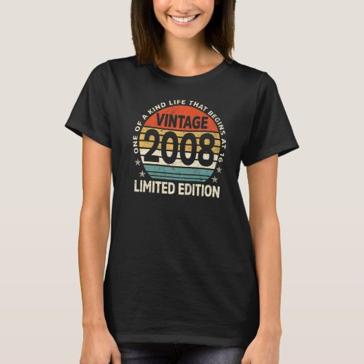 15歳の古いギフト15誕生日2008年2月Limite Tシャツ (正面)