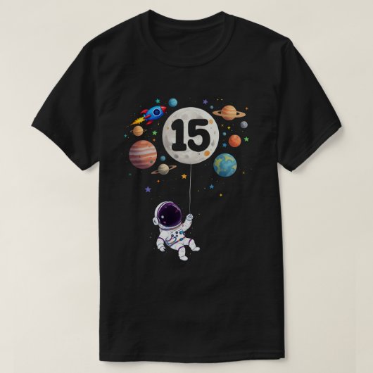 15歳の日系宇宙飛行士15誕生日 Tシャツ (デザイン正面)