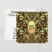 15歳の誕生会招待状 招待状 (正面/裏面)