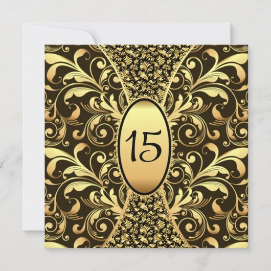 15歳の誕生会招待状 招待状 (正面)