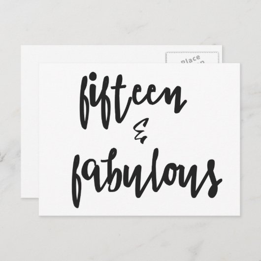 15歳の誕生日おめでとう！クイーンセニェーラ カード (正面/裏面)