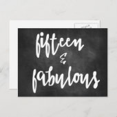 15歳の誕生日おめでとう！クイーンセニェーラ カード (正面/裏面)