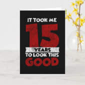 15歳の誕生日おめでとう 私がこの顔になるまで15年かかりました カード (黄色い花)
