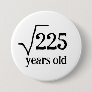 15歳の誕生日おもしろい15の数学の平方根 缶バッジ