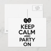 15歳の誕生日デザイン ポストカード (正面/裏面)