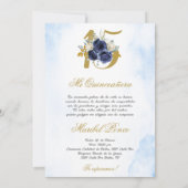 15歳の誕生日パーティーの招待状（スペイン語） 招待状 (裏面)