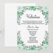 15歳の誕生日パーティーの招待状 招待状 (正面/裏面)