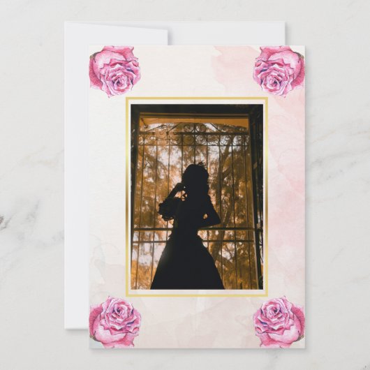 15歳の誕生日パーティーの招待状 招待状 (裏面)