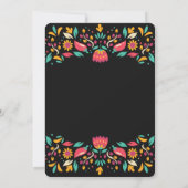 15歳の誕生日パーティーの花飾りとローライダー & 赤いバラ 招待状 (裏面)