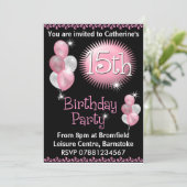 15歳の誕生日パーティー招待状 招待状 (スタンド正面)