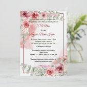 15歳の誕生日パーティー招待状 招待状 (スタンド正面)