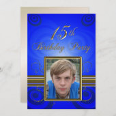 15歳の誕生日パーティー招待状 招待状 (正面/裏面)