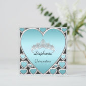 15歳の誕生日パーティー 青 招待状 (スタンド正面)