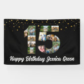 15歳の誕生日フォトコラージュ誕生日イベント 横断幕 (横)