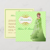 15歳の誕生日プリンセス/水玉模様 招待状 (正面/裏面)