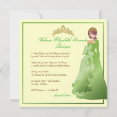 15歳の誕生日プリンセス/水玉模様 招待状 (裏面)