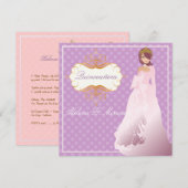 15歳の誕生日プリンセス/DIY背景 招待状 (正面/裏面)