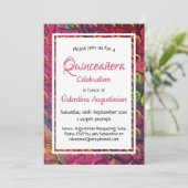 15歳の誕生日レトロパーソナライズドローズ 招待状 (スタンド正面)