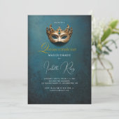 15歳の誕生日仮面舞踏会 ヴェネツィアンマスク 招待状 (スタンド正面)