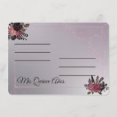 15歳の誕生日感謝カード 招待状 (裏面)