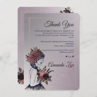 15歳の誕生日感謝カード 招待状