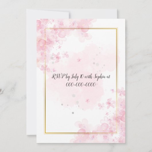 15歳の誕生日招待状, キュンゼアニェラ招待状 招待状 (裏面)