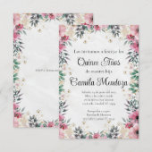 15歳の誕生日招待状/結婚式招待状/ウェディング 招待状 (正面/裏面)