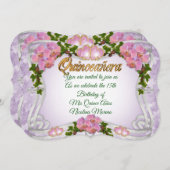 15歳の誕生日 おしゃれなキンバレラ招待状 招待状 (正面/裏面)