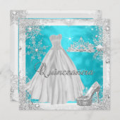 15歳の誕生日 エリート エレガント パーティー 招待状 (正面/裏面)