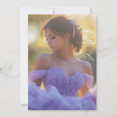 15歳の誕生日 エレガントなキンセアニエラ フォト招待状 招待状 (裏面)